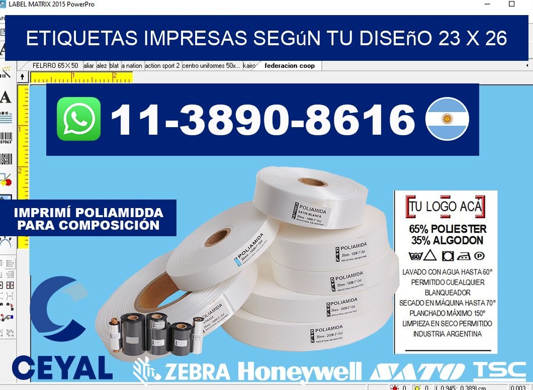 etiquetas impresas según tu diseño 23 x 26