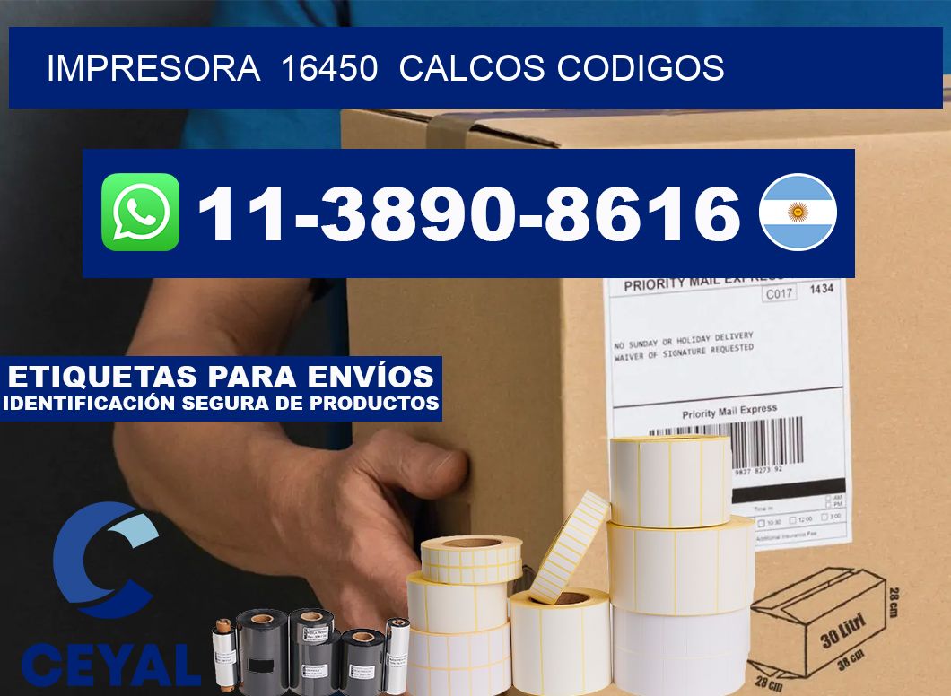 impresora 16450 calcos codigos