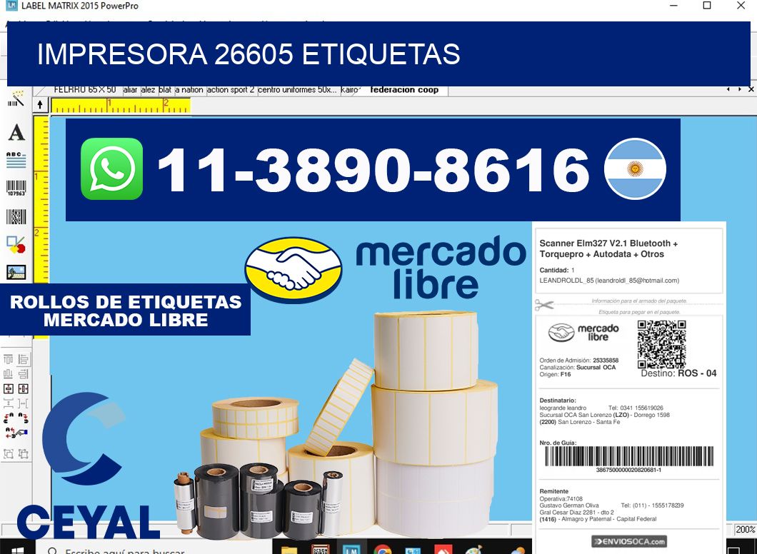 impresora 26605 etiquetas