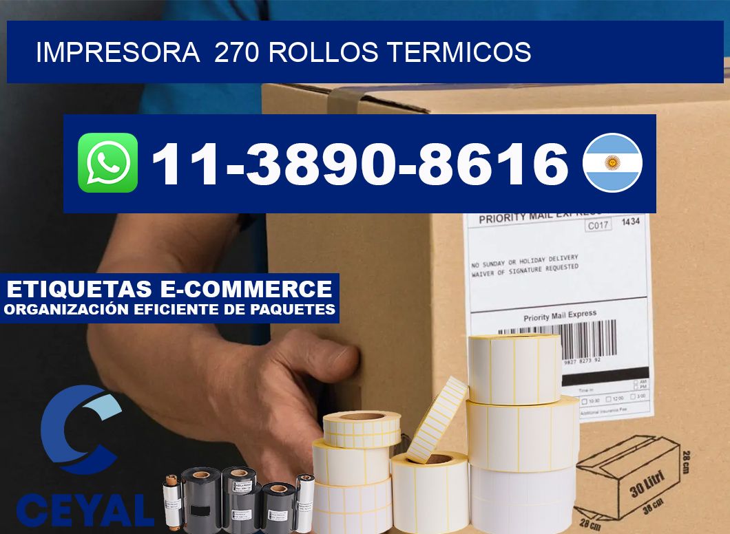 impresora  270 rollos termicos