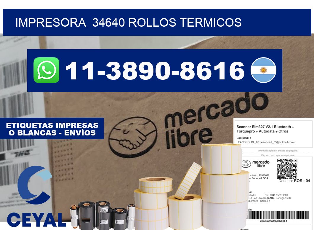impresora  34640 rollos termicos