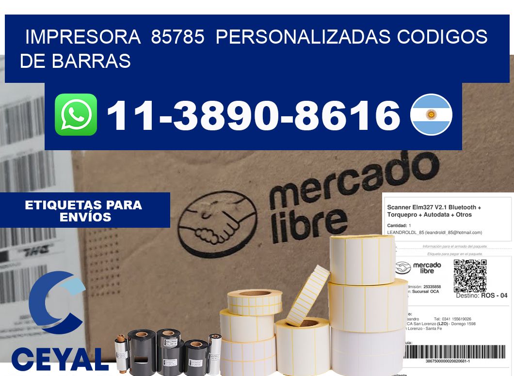 impresora  85785  personalizadas codigos de barras