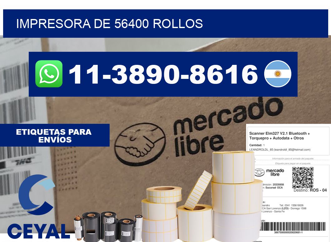 impresora de 56400 rollos