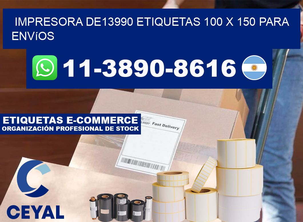 impresora de13990 etiquetas 100 x 150 para envíos