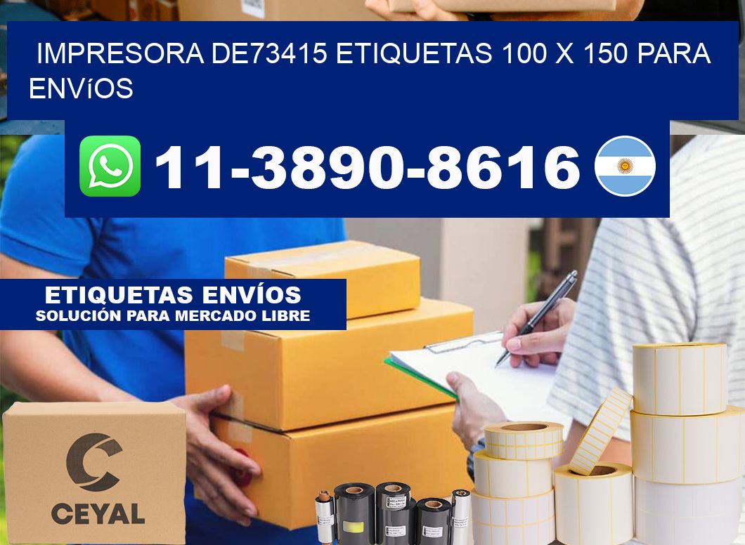 impresora de73415 etiquetas 100 x 150 para envíos