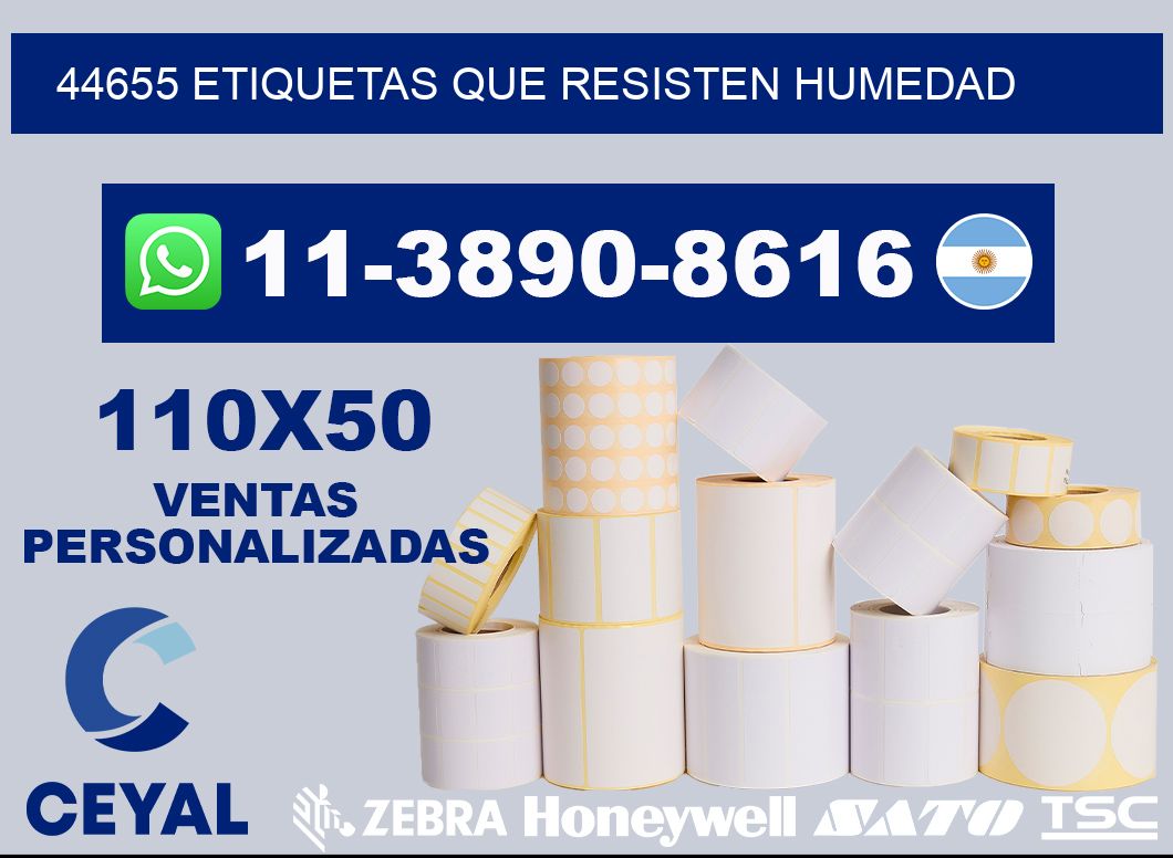 44655 etiquetas que resisten humedad