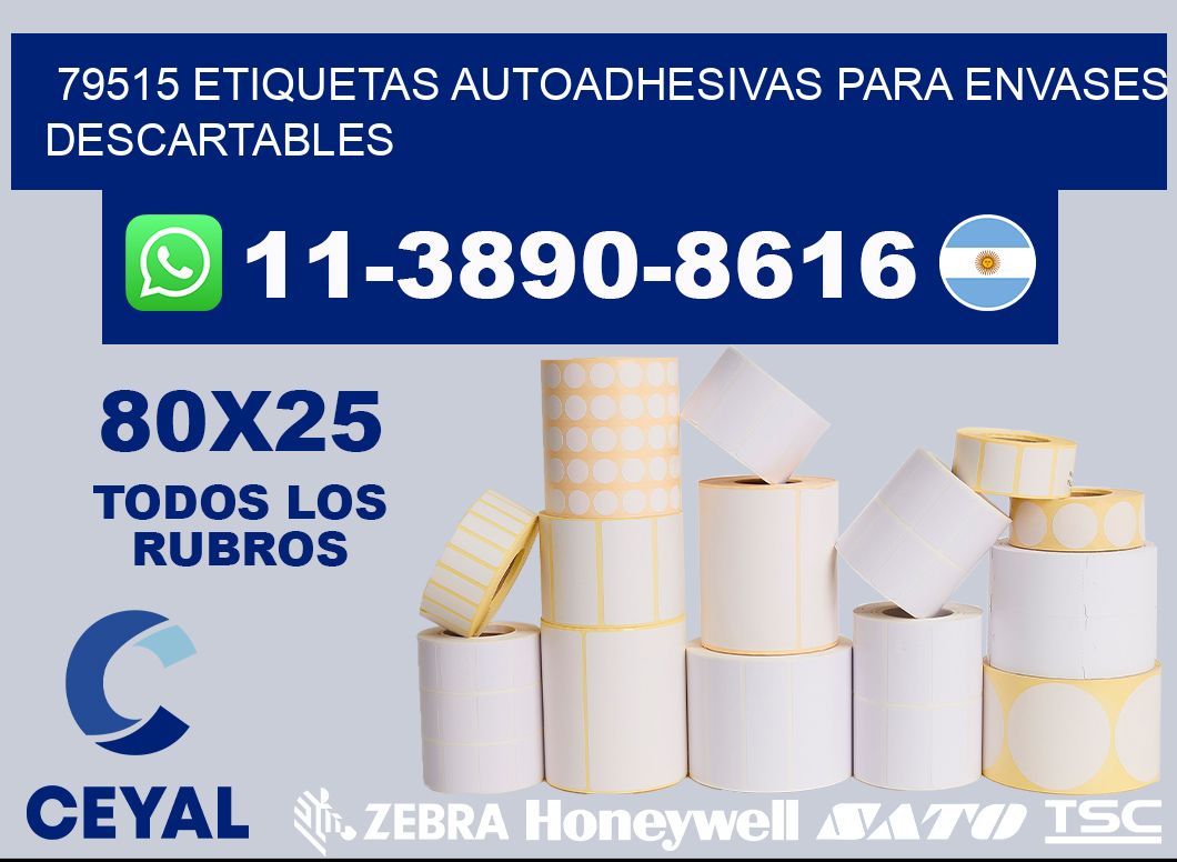 79515 etiquetas autoadhesivas para envases descartables