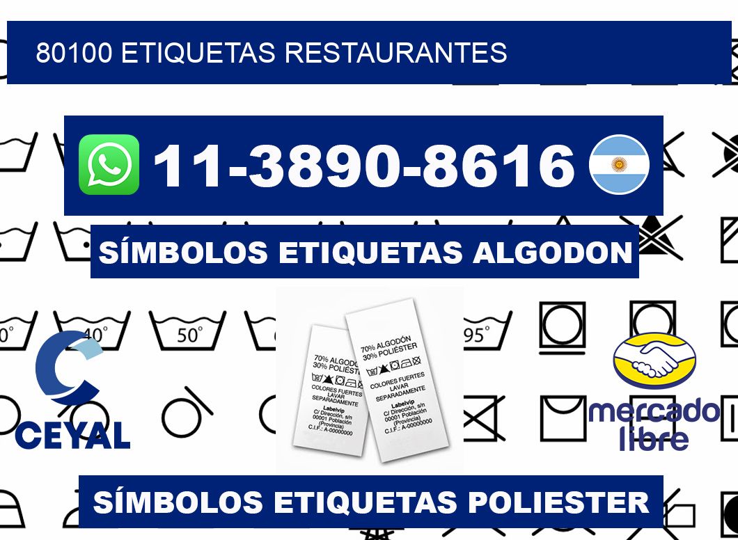 80100 etiquetas restaurantes