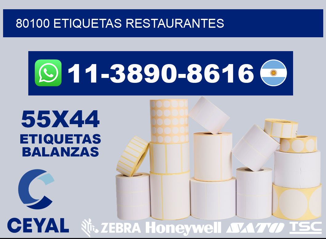 80100 etiquetas restaurantes