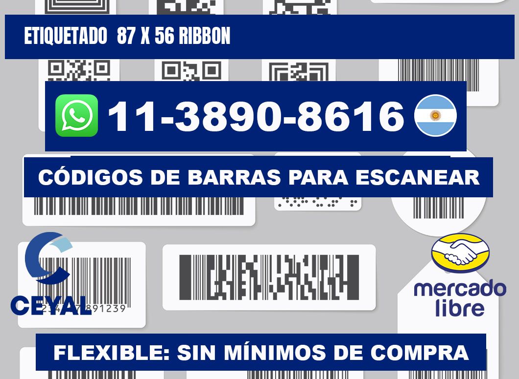 Etiquetado  87 x 56 ribbon