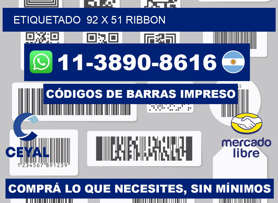 Etiquetado  92 x 51 ribbon