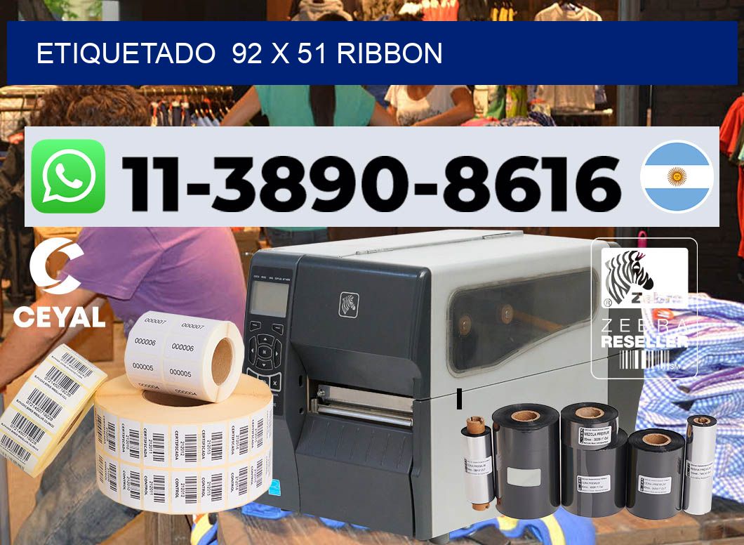 Etiquetado  92 x 51 ribbon
