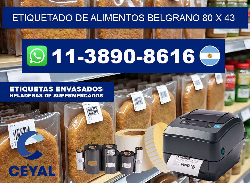 Etiquetado de alimentos belgrano 80 x 43