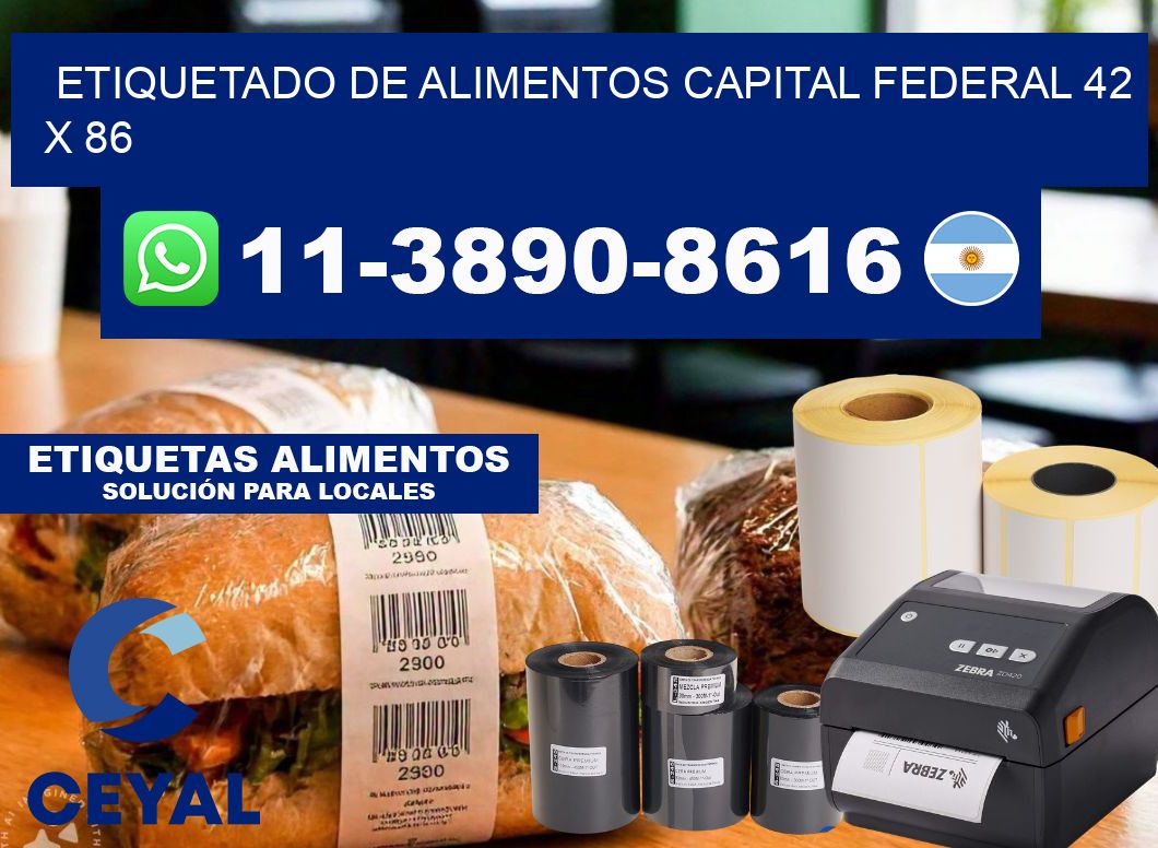 Etiquetado de alimentos capital federal 42 x 86