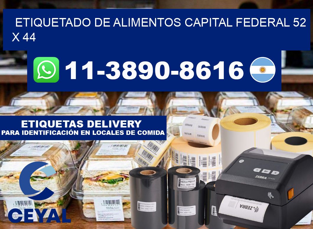 Etiquetado de alimentos capital federal 52 x 44