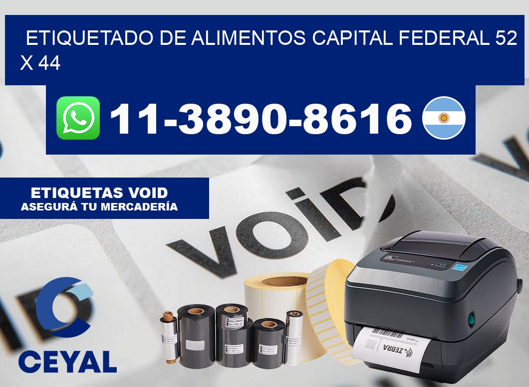 Etiquetado de alimentos capital federal 52 x 44