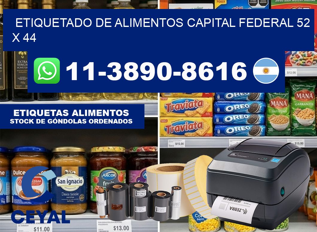 Etiquetado de alimentos capital federal 52 x 44