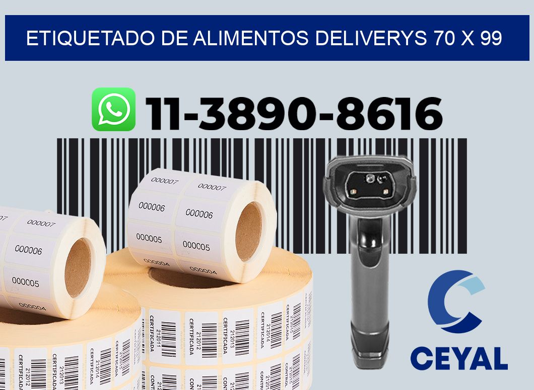 Etiquetado de alimentos deliverys 70 x 99