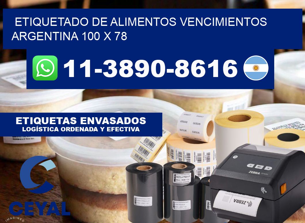 Etiquetado de alimentos vencimientos Argentina 100 x 78
