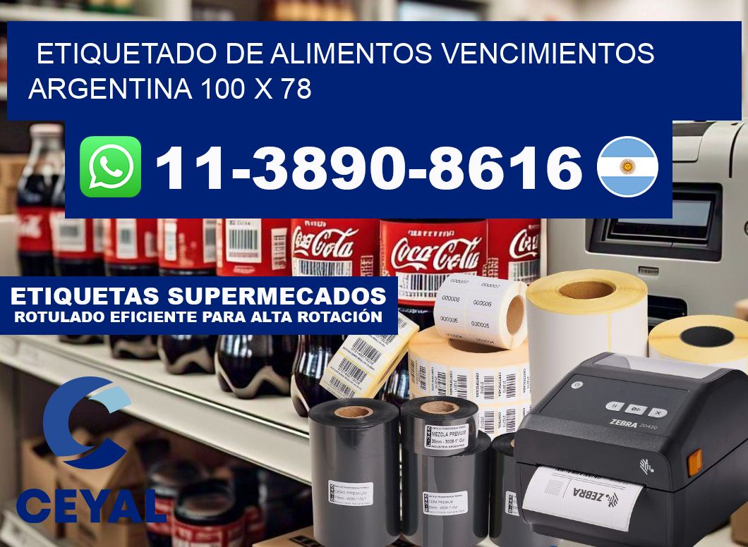Etiquetado de alimentos vencimientos Argentina 100 x 78