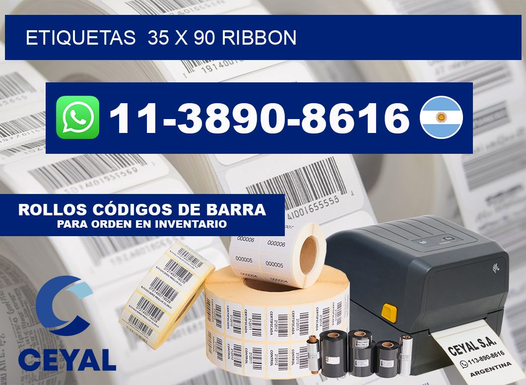 Etiquetas  35 x 90 ribbon