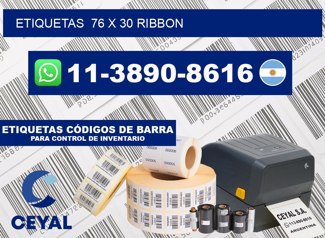 Etiquetas  76 x 30 ribbon