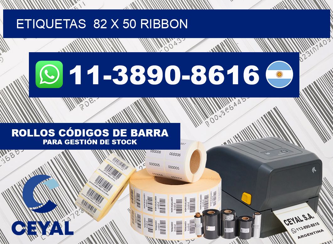 Etiquetas  82 x 50 ribbon