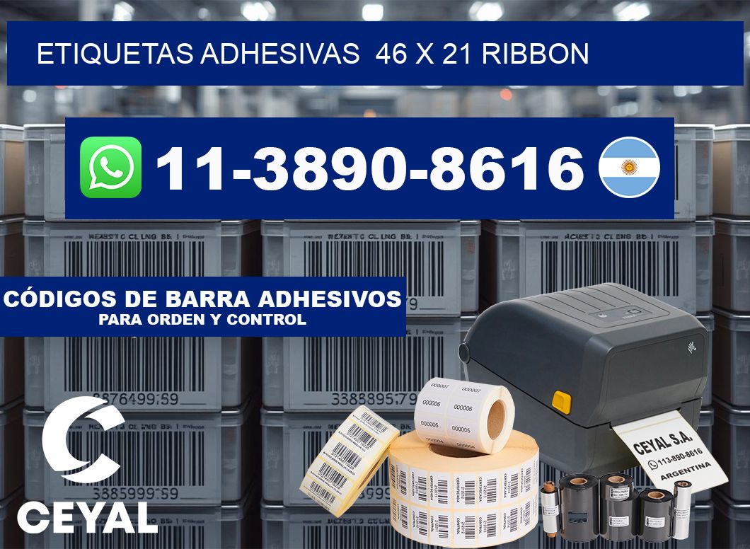 Etiquetas adhesivas  46 x 21 ribbon