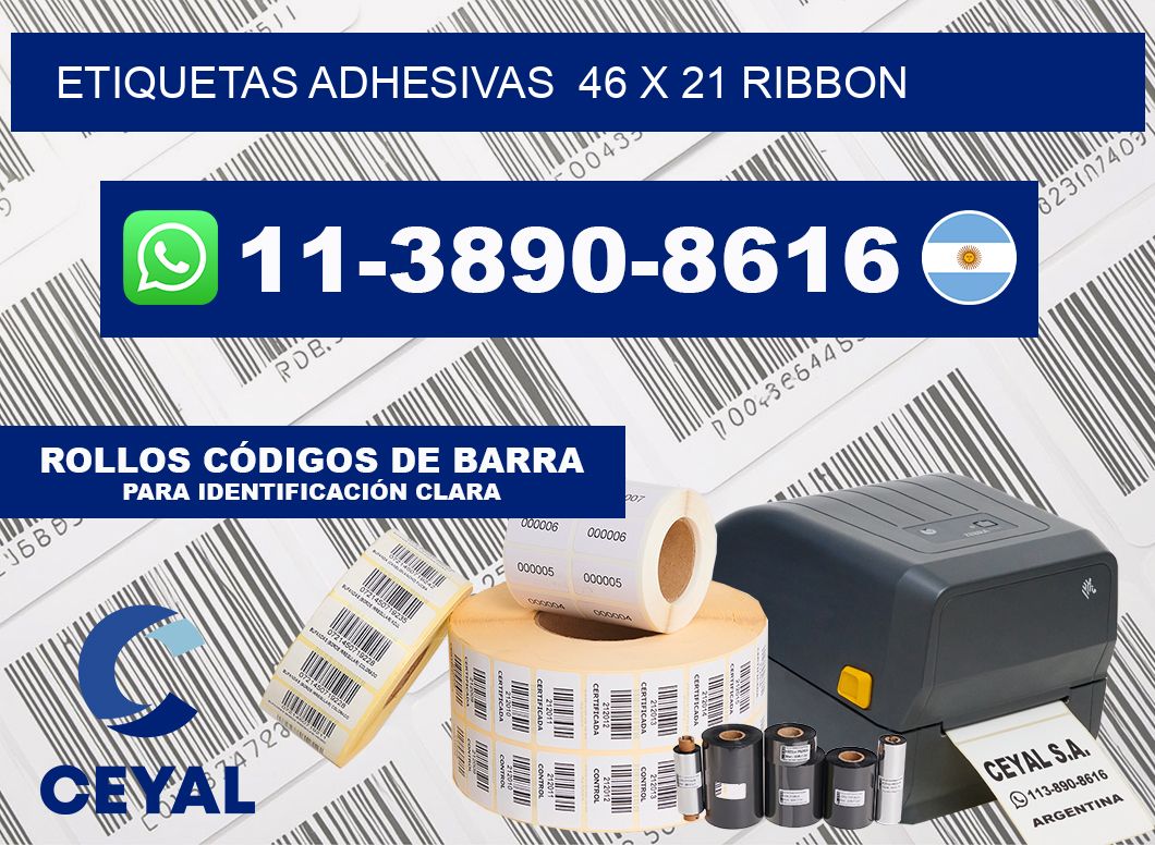 Etiquetas adhesivas  46 x 21 ribbon
