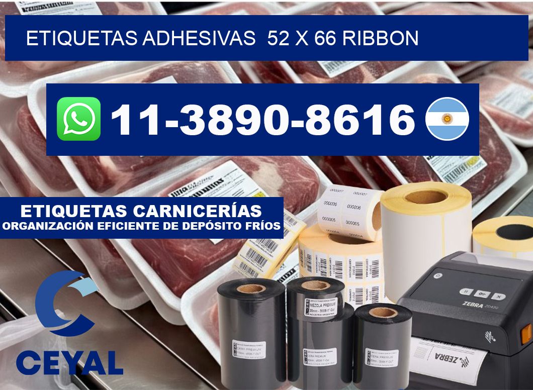 Etiquetas adhesivas  52 x 66 ribbon