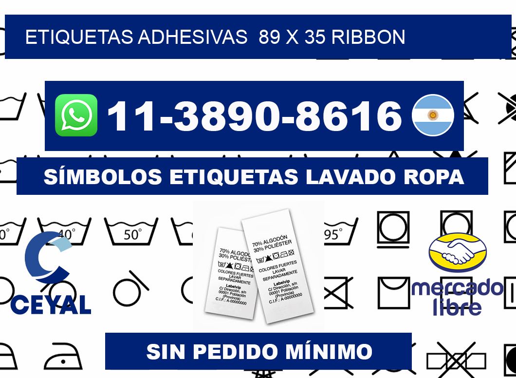 Etiquetas adhesivas 89 x 35 ribbon
