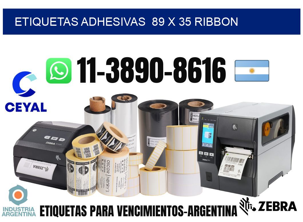 Etiquetas adhesivas 89 x 35 ribbon