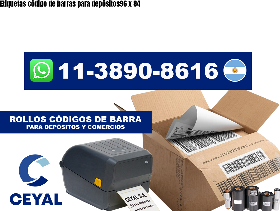 Etiquetas código de barras para depósitos96 x 84