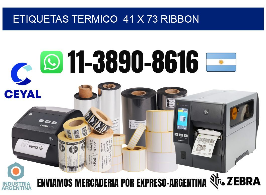 Etiquetas termico  41 x 73 ribbon