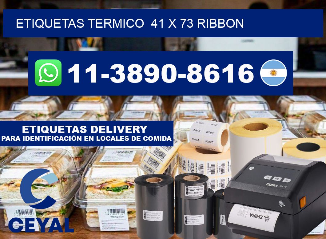 Etiquetas termico  41 x 73 ribbon