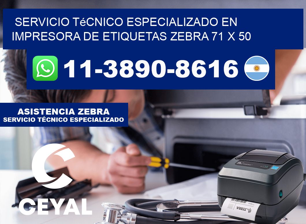 Servicio Técnico Especializado en Impresora de Etiquetas Zebra 71 x 50