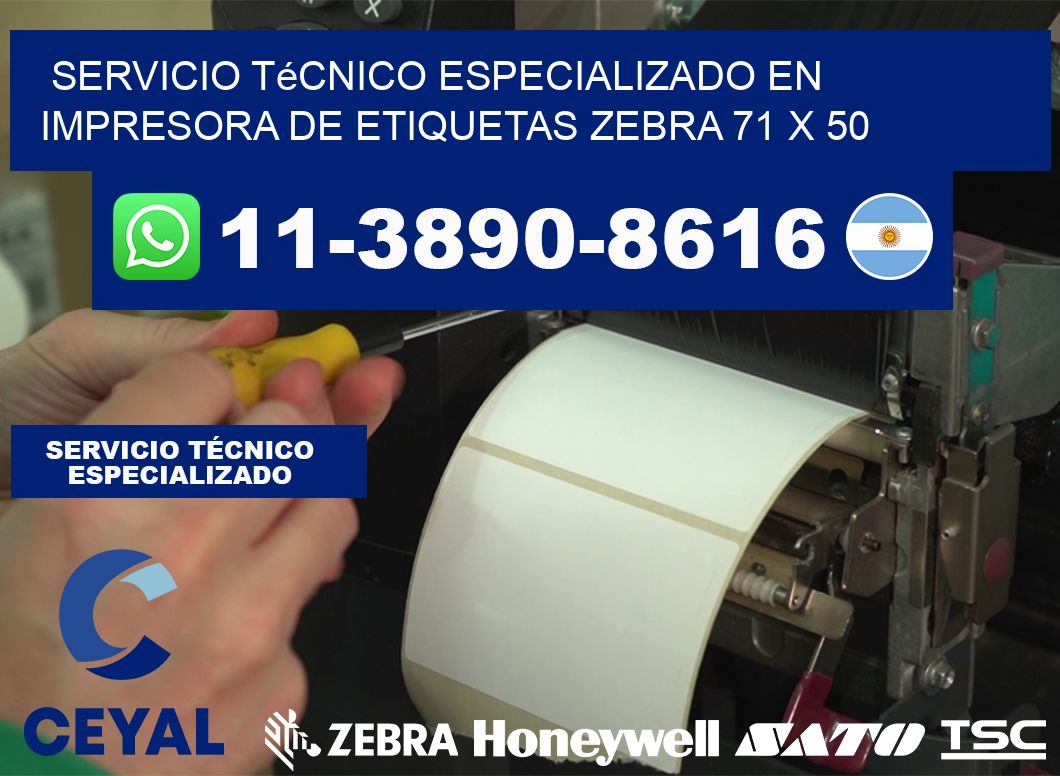 Servicio Técnico Especializado en Impresora de Etiquetas Zebra 71 x 50