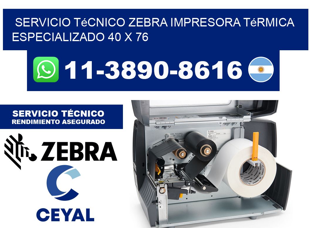 Servicio Técnico Zebra Impresora Térmica Especializado 40 x 76