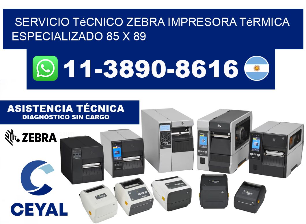 Servicio Técnico Zebra Impresora Térmica Especializado 85 x 89