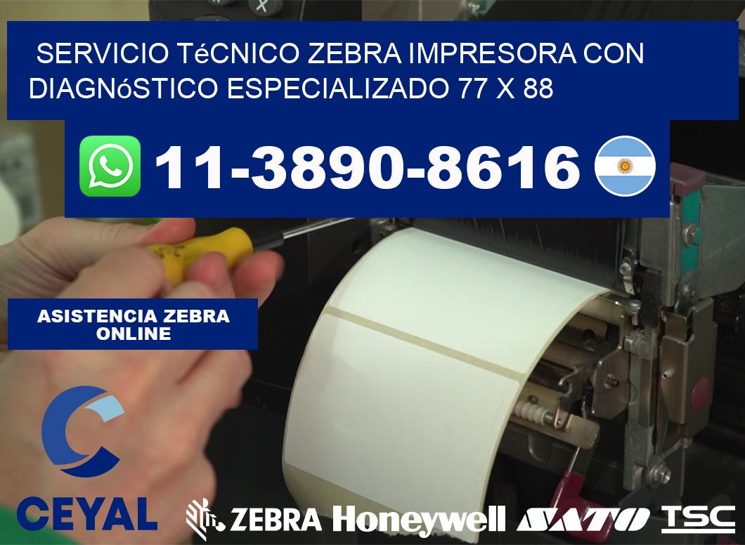 Servicio Técnico Zebra Impresora con Diagnóstico Especializado 77 x 88