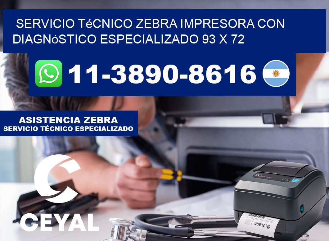 Servicio Técnico Zebra Impresora con Diagnóstico Especializado 93 x 72