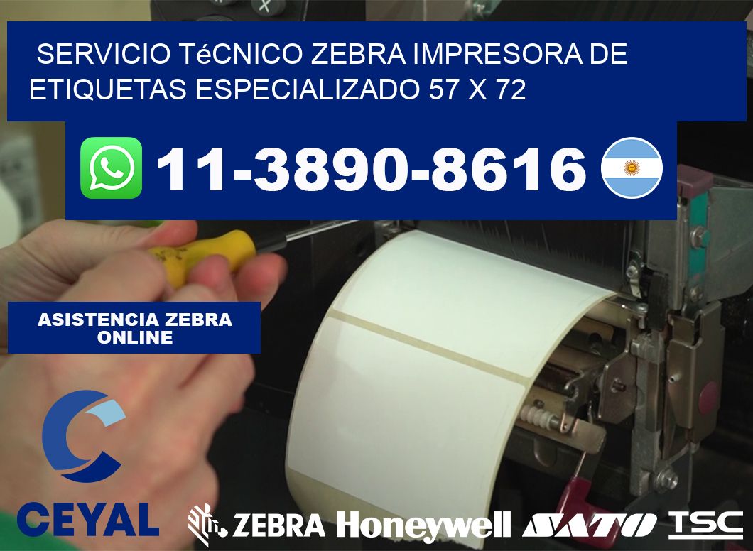 Servicio Técnico Zebra Impresora de Etiquetas Especializado 57 x 72