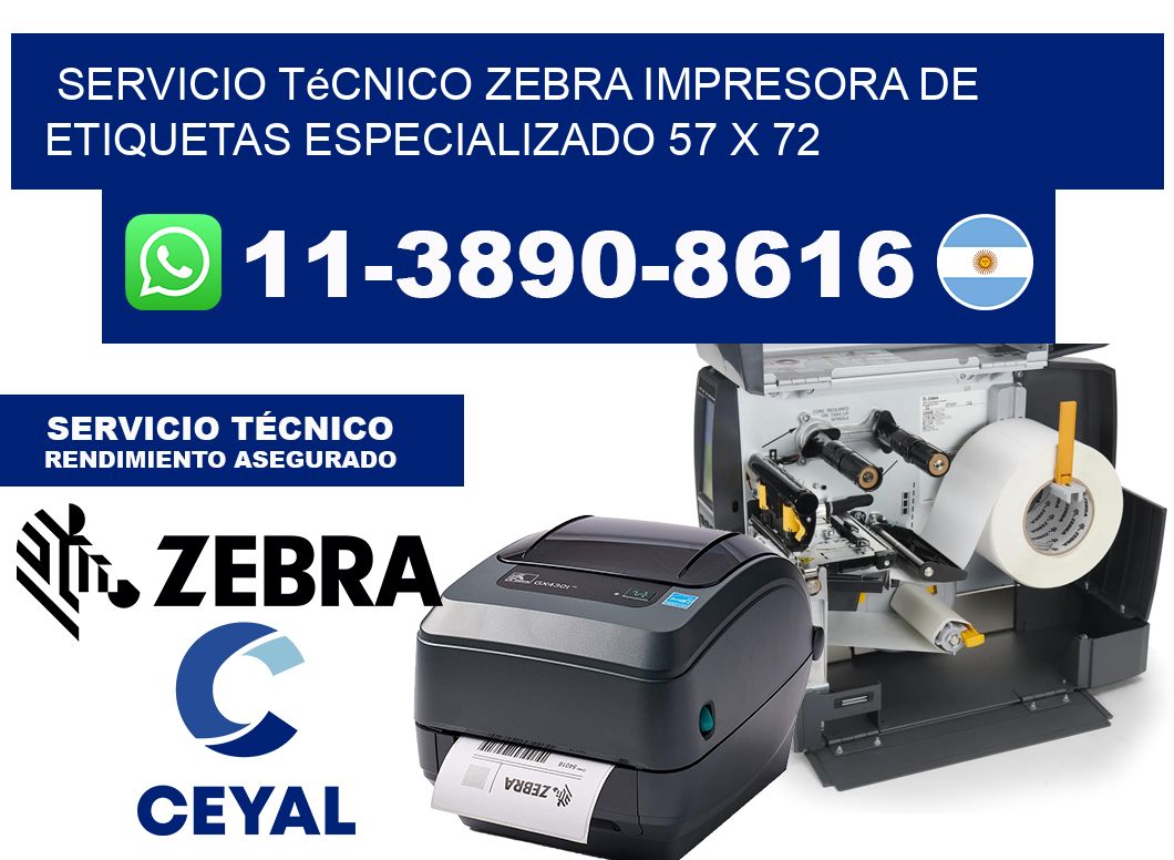 Servicio Técnico Zebra Impresora de Etiquetas Especializado 57 x 72