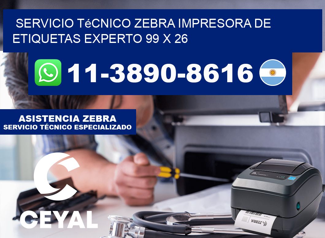 Servicio Técnico Zebra Impresora de Etiquetas Experto 99 x 26