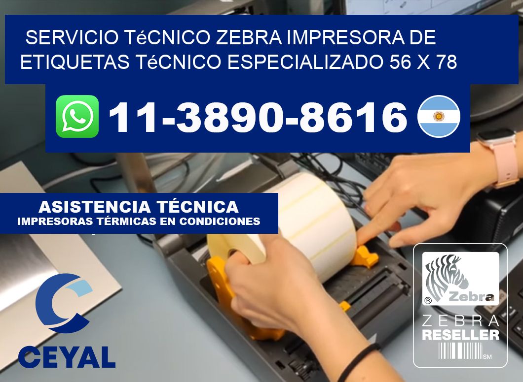 Servicio Técnico Zebra Impresora de Etiquetas Técnico Especializado 56 x 78