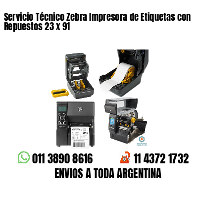 Servicio Técnico Zebra Impresora de Etiquetas con Repuestos 23 x 91