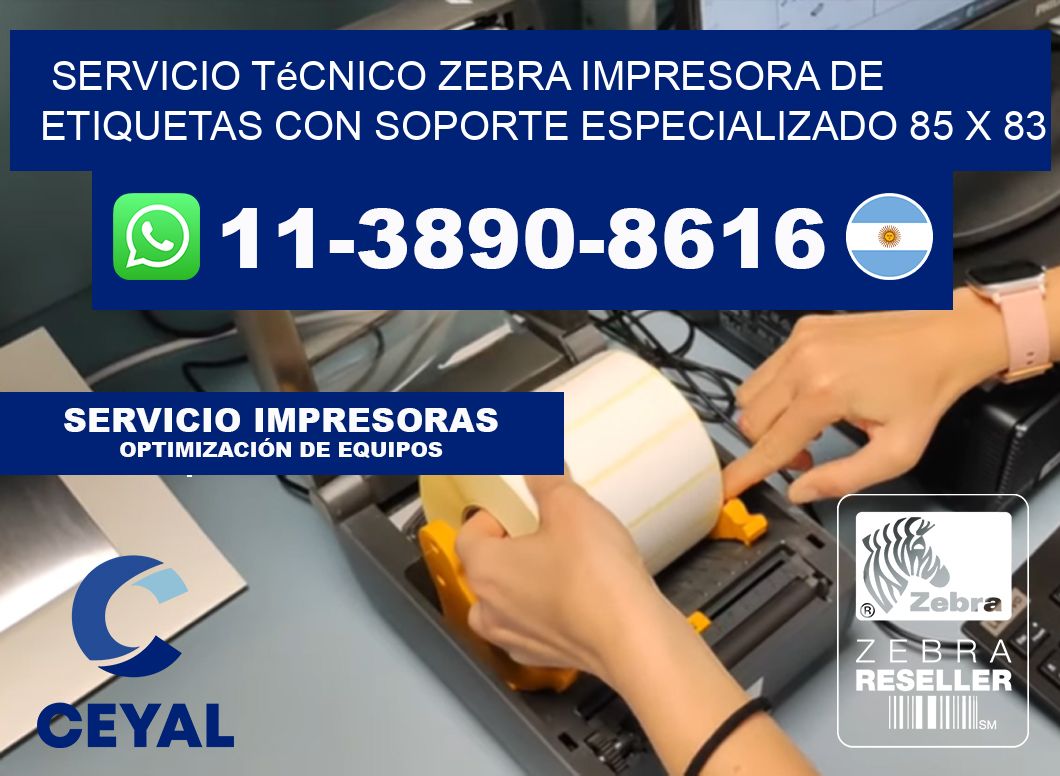 Servicio Técnico Zebra Impresora de Etiquetas con Soporte Especializado 85 x 83