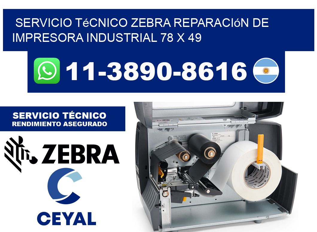 Servicio Técnico Zebra Reparación de Impresora Industrial 78 x 49