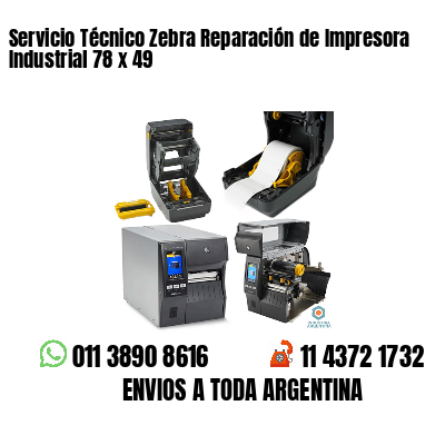 Servicio Técnico Zebra Reparación de Impresora Industrial 78 x 49