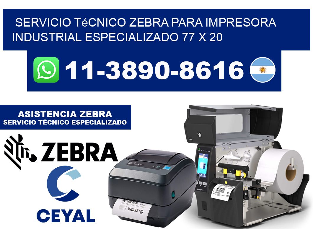 Servicio Técnico Zebra para Impresora Industrial Especializado 77 x 20